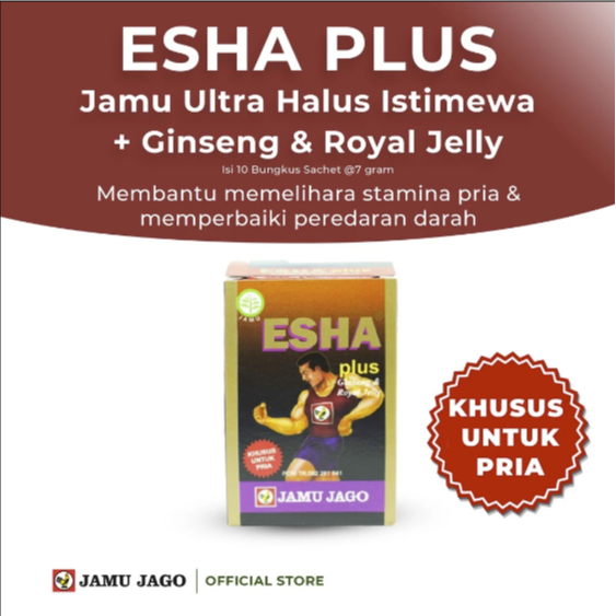 

JAMU ESHA PLUS 1 SACHET jamu jago esha ples