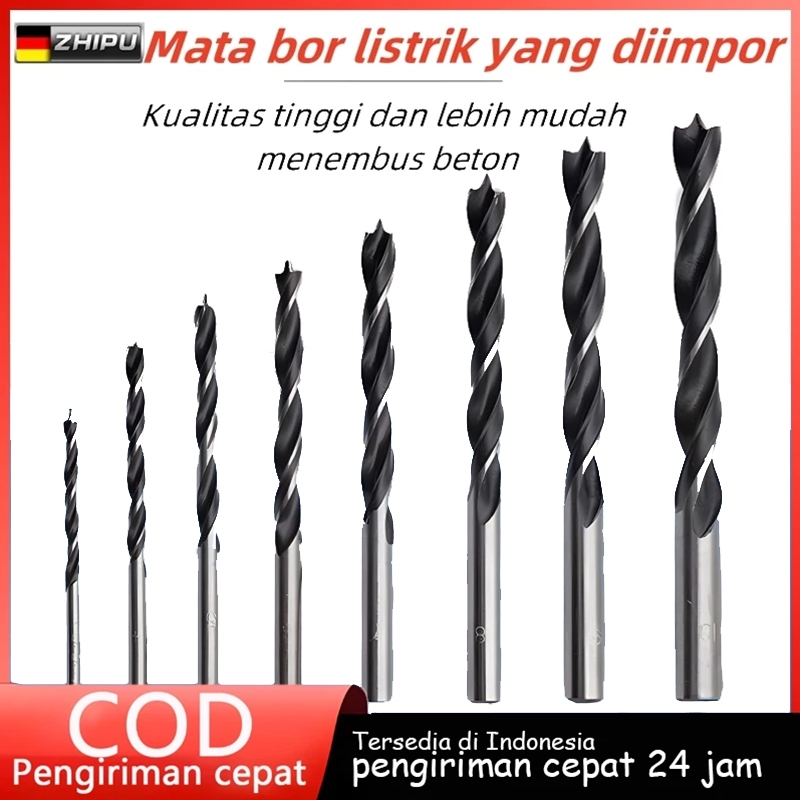 zhipu Set Obeng Listrik Mata Bor 8PCS, Set Obeng Obeng Aksesoris Bor Listrik, Bor Listrik Aksesoris 