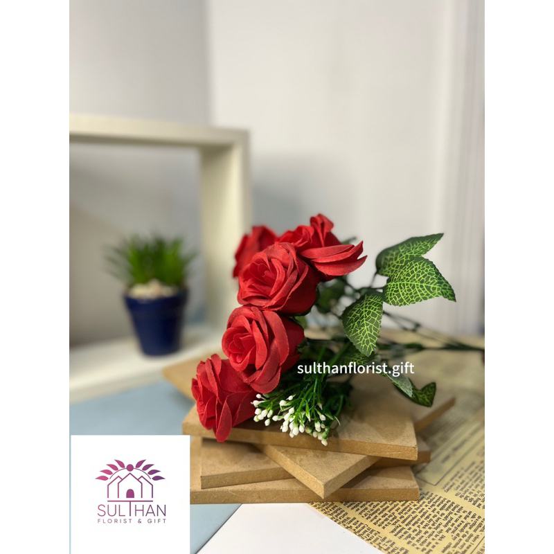 Grosir Bunga rose mawar / bunga artificial / bunga mawa kertasr