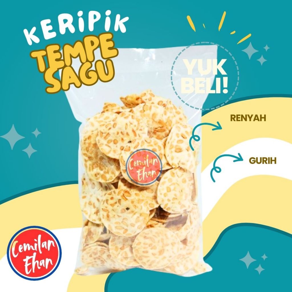 

kripik sagu - 1kg keripik tempe sagu crispy gurih renyah original