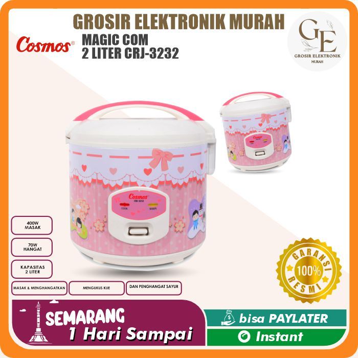 COSMOS Magic Com 2 Liter CRJ-3232 / Rice Cooker 2 Liter CRJ3232 / Penanak Nasi CRJ-3232 / CRJ 3232