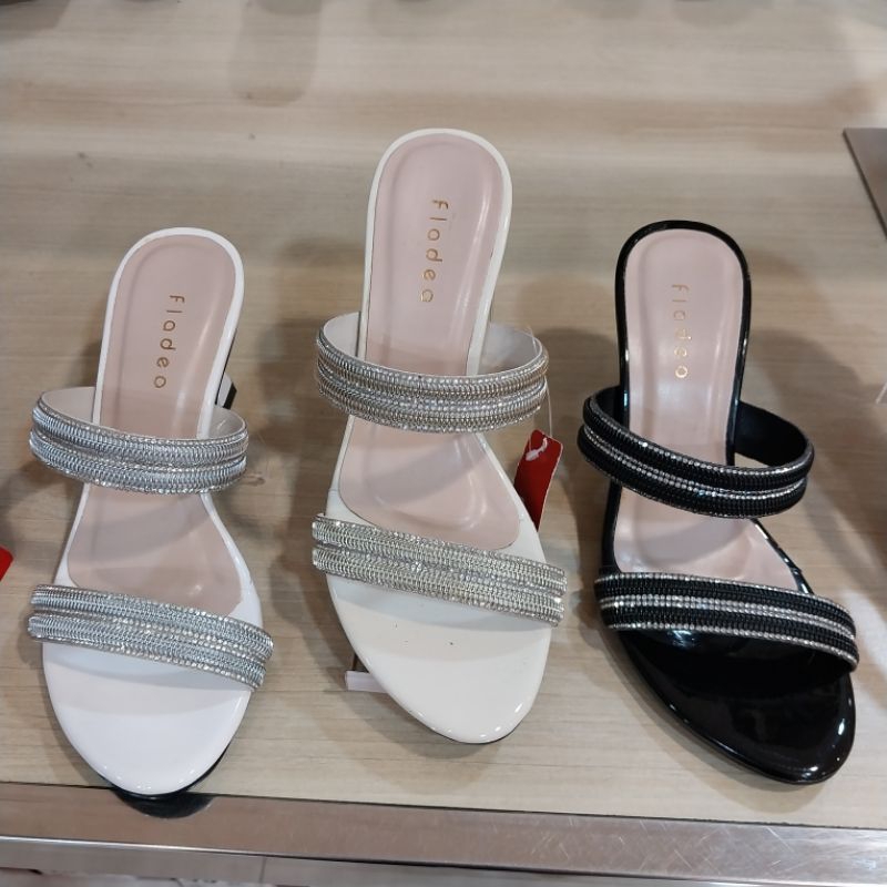 sandal pesta wanita heels 7cm FLADEO ori