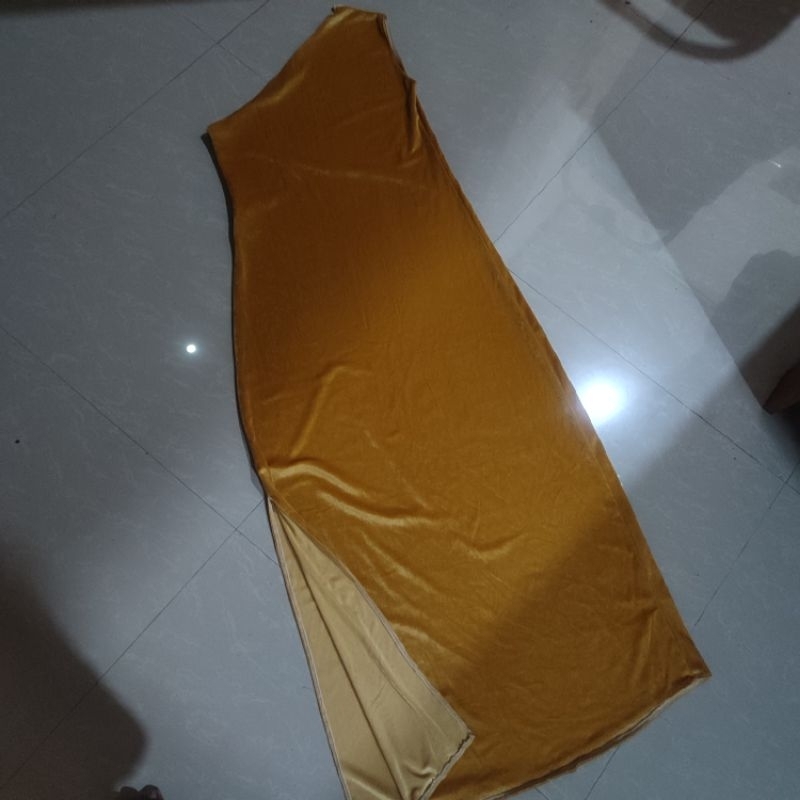 preloved longdress wanita model tarzan belah samping