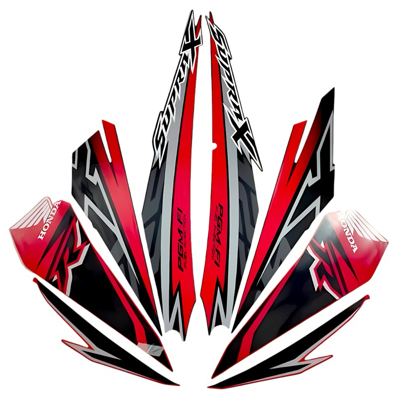 STRIPING MOTOR SUPRA X 125 FI 2018 MERAH