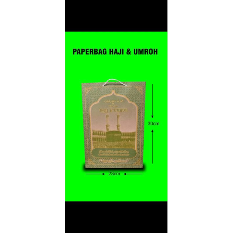 

paperbag umroh haji 23x8x30( isi 50 lembar)