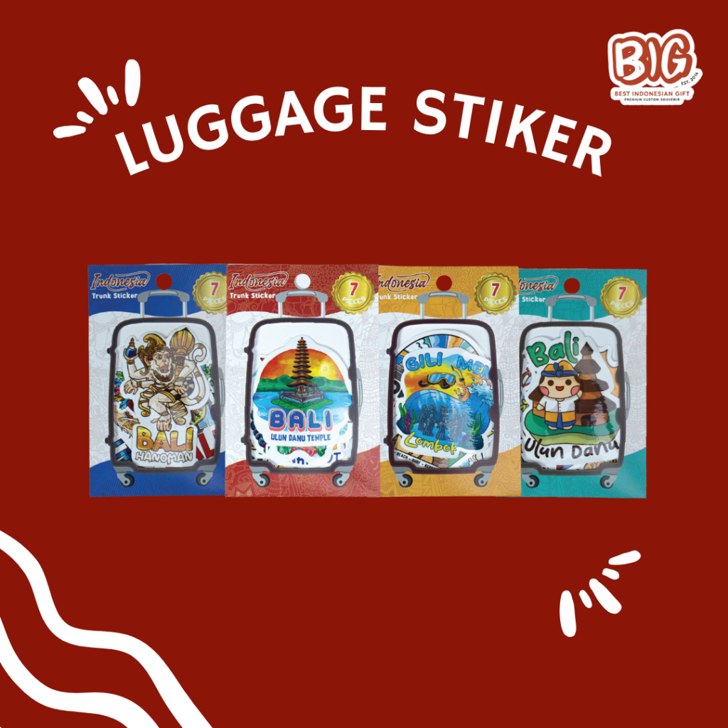 

BIG Souvenir Luggage Stickers Bali Nusantara