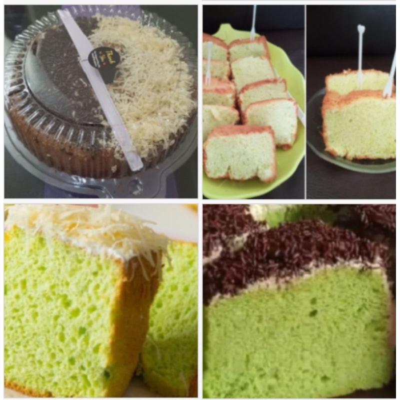 

CHIFFON CAKE PANDAN TOPING MESES KEJU PREMIUM