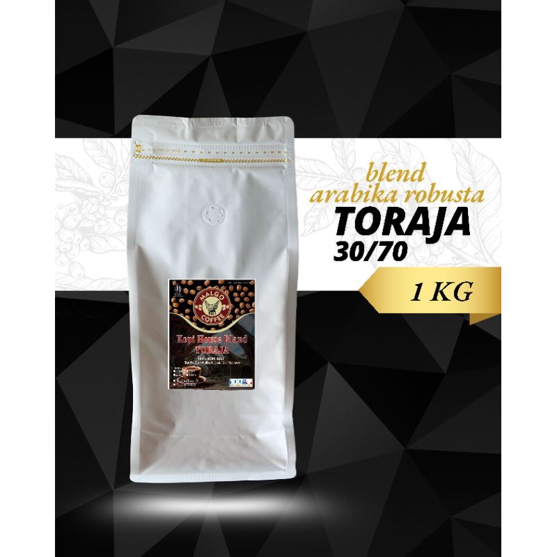 

MALGO Kopi House Blend Toraja Premium 30% Arabica 70% Robusta Coffee 1 KG Bubuk / Biji Super