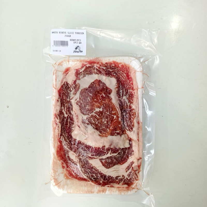 

Premium Ribeye Slice Tokusen Wagyu MB5 250Gram