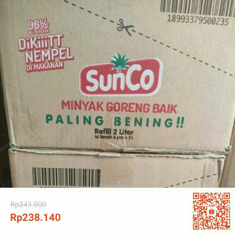 

SUNCO MINYAK GORENG 2LITER I DUS ISI 6PCS