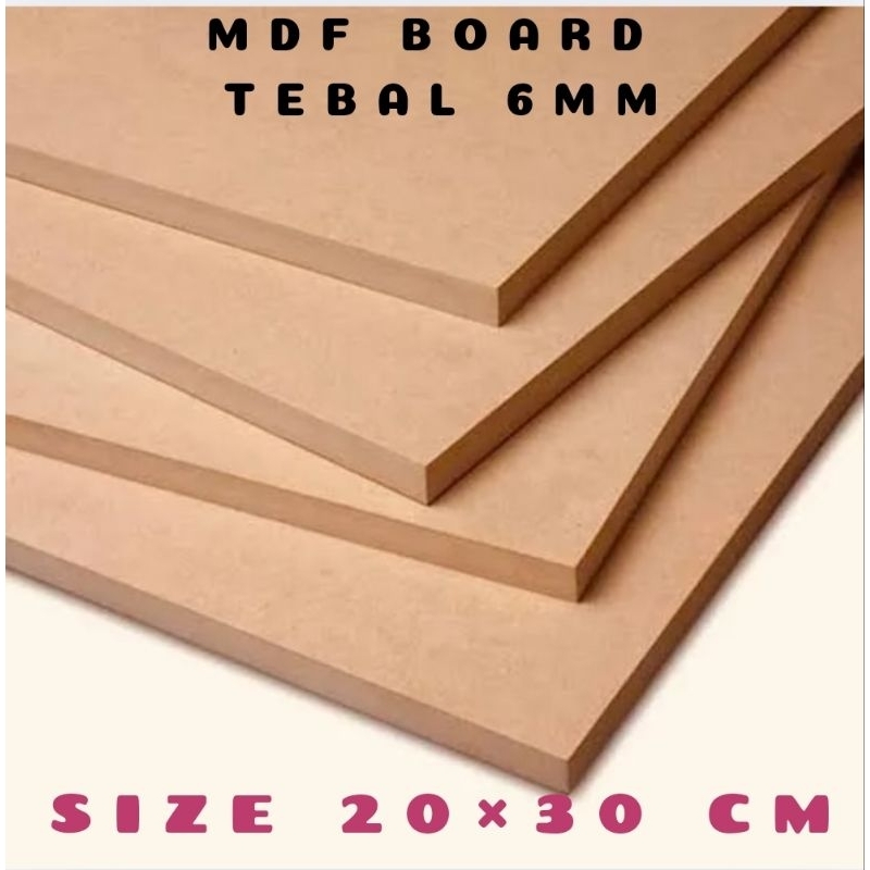 

PAPAN MDF TEBAL 6 MM UKURAN 20×30 CM MDF BOARD