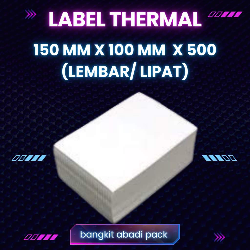 

Label Thermal Label Barcode Lembar Lipat 150 mm X 100 mm isi 500 Pcs