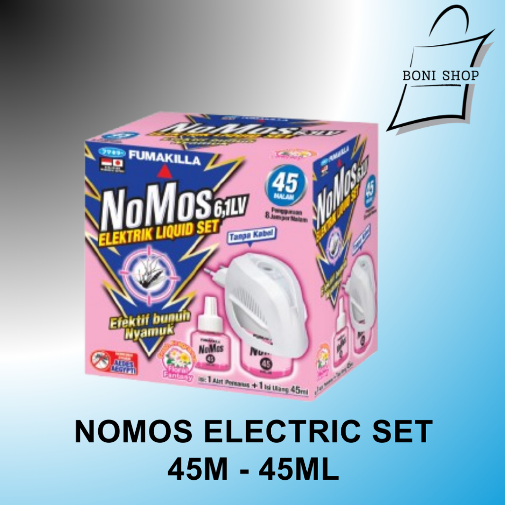 NOMOS OBAT NYAMUK ELECTRIC LIQUID SET DEVICE CORDLESS (ALAT + REFILL 45H)