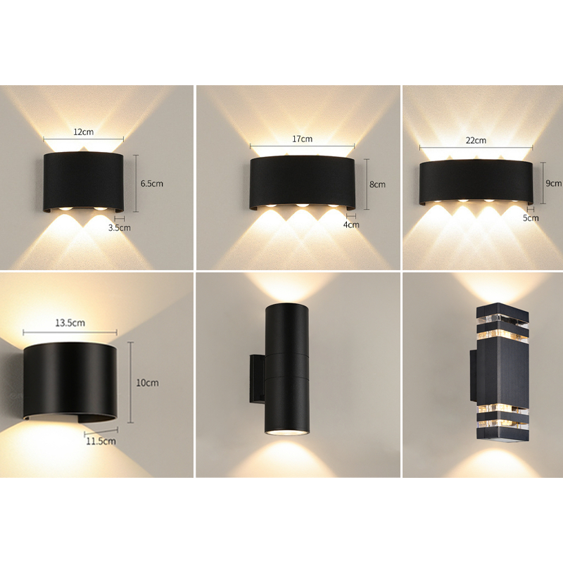 KAP LAMPU HIAS TAMAN DINDING TERAS WALL LIGHT LED 2 ARAH FITTING E27 OUTDOOR MINIMALIS TEMPEL PILAR 