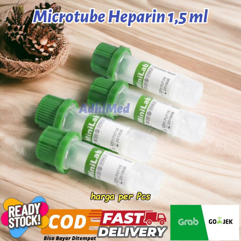 Microtube heparin 0,5ml / vaculab lithium heparin 0,5ml / vacutainer heparin 0,5ml / micro tube hepa