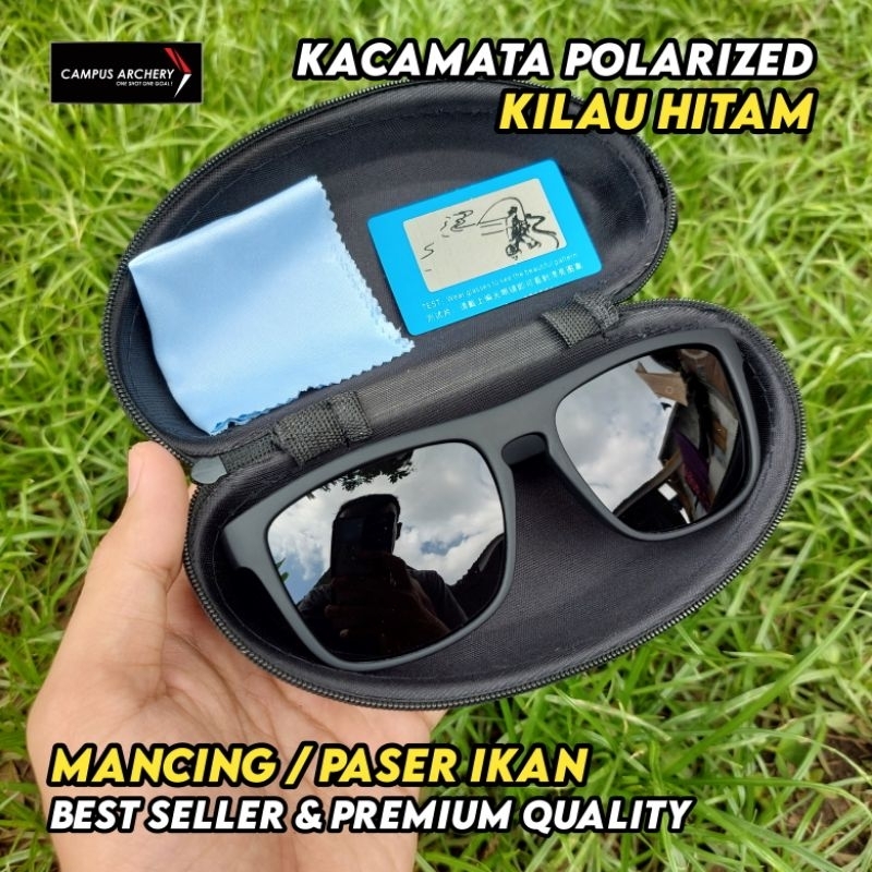Kacamata Polarized Tembus Air Kilau Hitam Mancing Paser Ikan