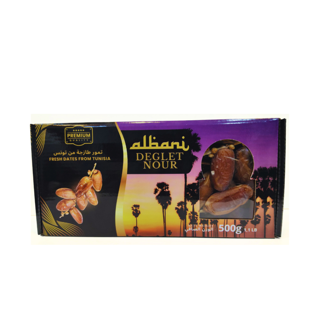 

Kurma Deglet Nour Albani 500gr Premium Tunisia Tangkai Best Quality - Ghaizan mart