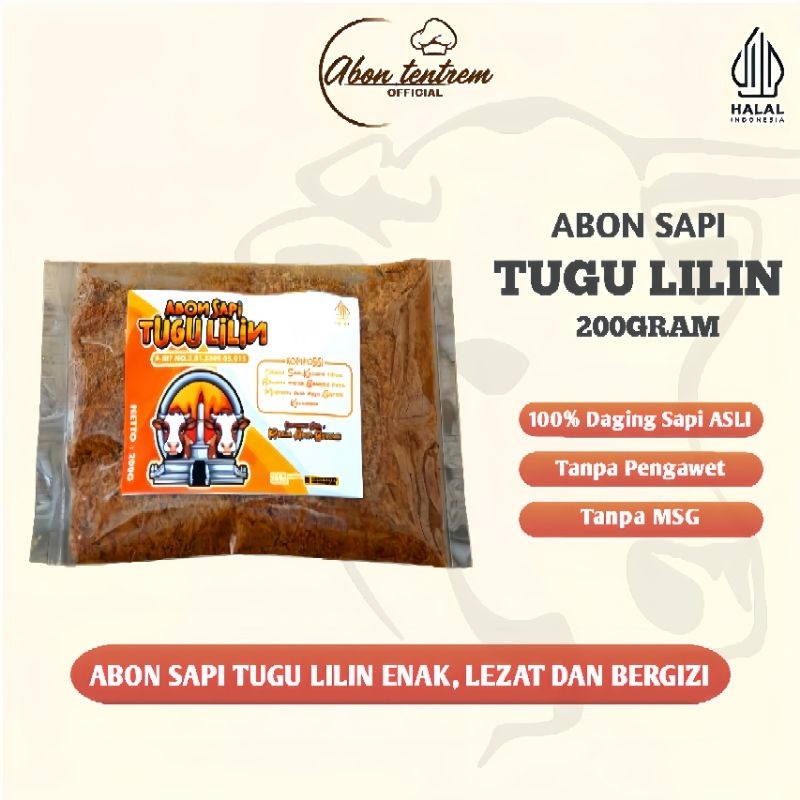 

Abon Sapi Super Boyolali Asli Cap Tugu Lilin Kemasan 200gram