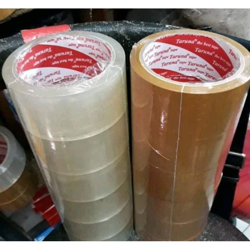 

Lakban / plakban / isolasi bening & coklat