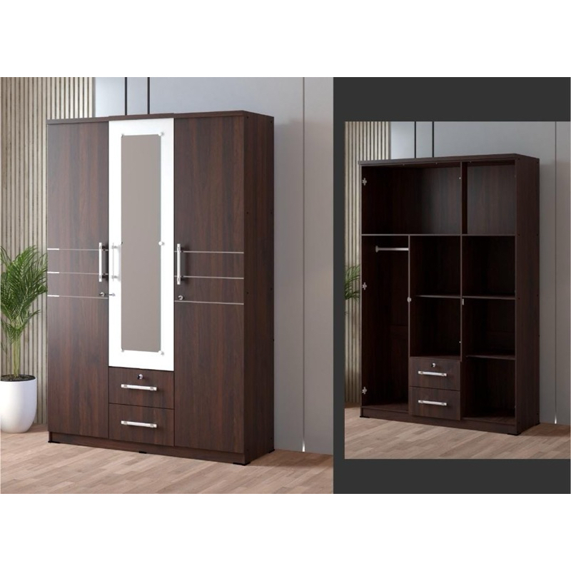 LEMARI 3pintu minimalis partikel Warna hitam