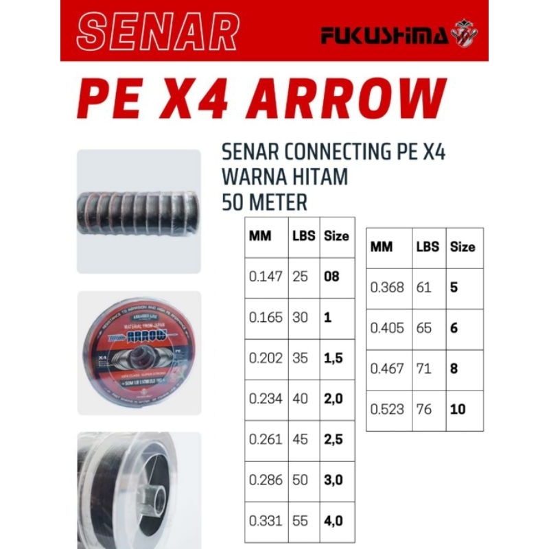 Nilon PE X4 fukusima arrow