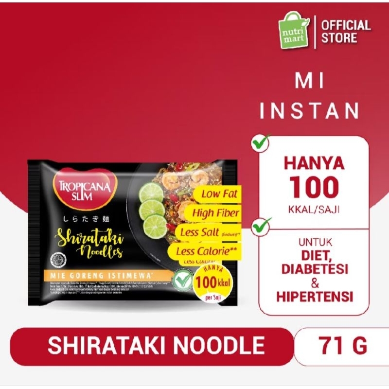 

Mie Tropicana Slim Shirataki Noodle 71 g - Bantu Dukung Hidup Sehat