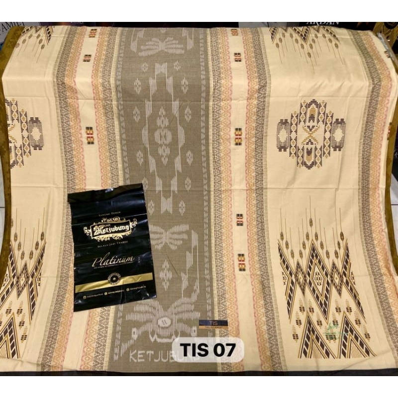 Sarung Ketjubung Platinum Silver TIS Songket Timbul