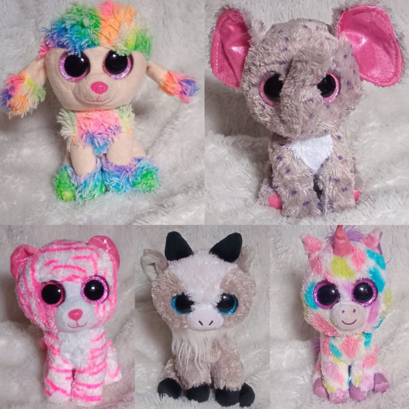 boneka mabel glitter ty hewan gajah unicorn guguk rainbow kucing domba kambing macan anjing guguk br