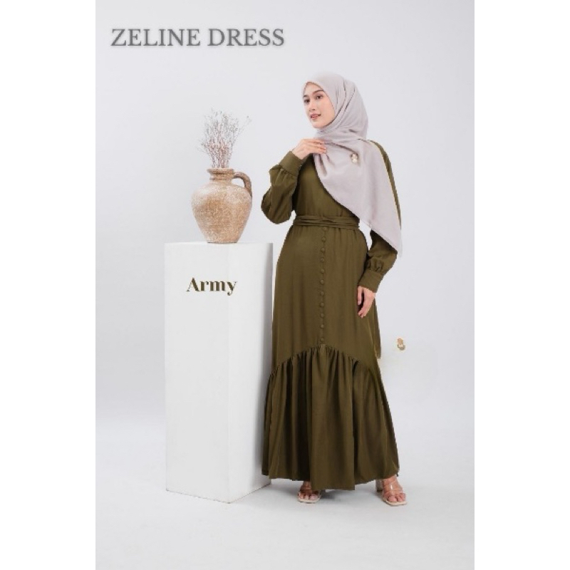 Zeline Dress | Dress Lebaran |Gamis Wanita