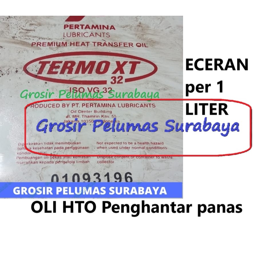 Original ECERAN 1liter Heat Transfer oil / Oli Heater penghantar panas Pertamina TERMO 32 XT HTO pem