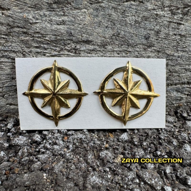 Pin kerah pelayaran maritim logo mata angin | monogram pelayaran logo mata angin Murah.