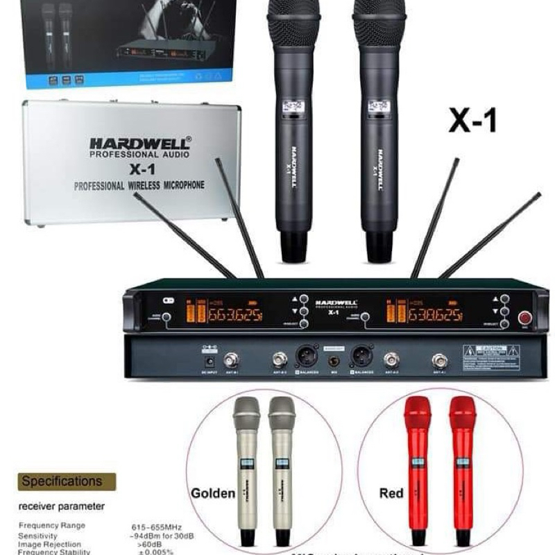 mic wireless hardwell x 1 original . wireless mic hardwell X1 handle handle original