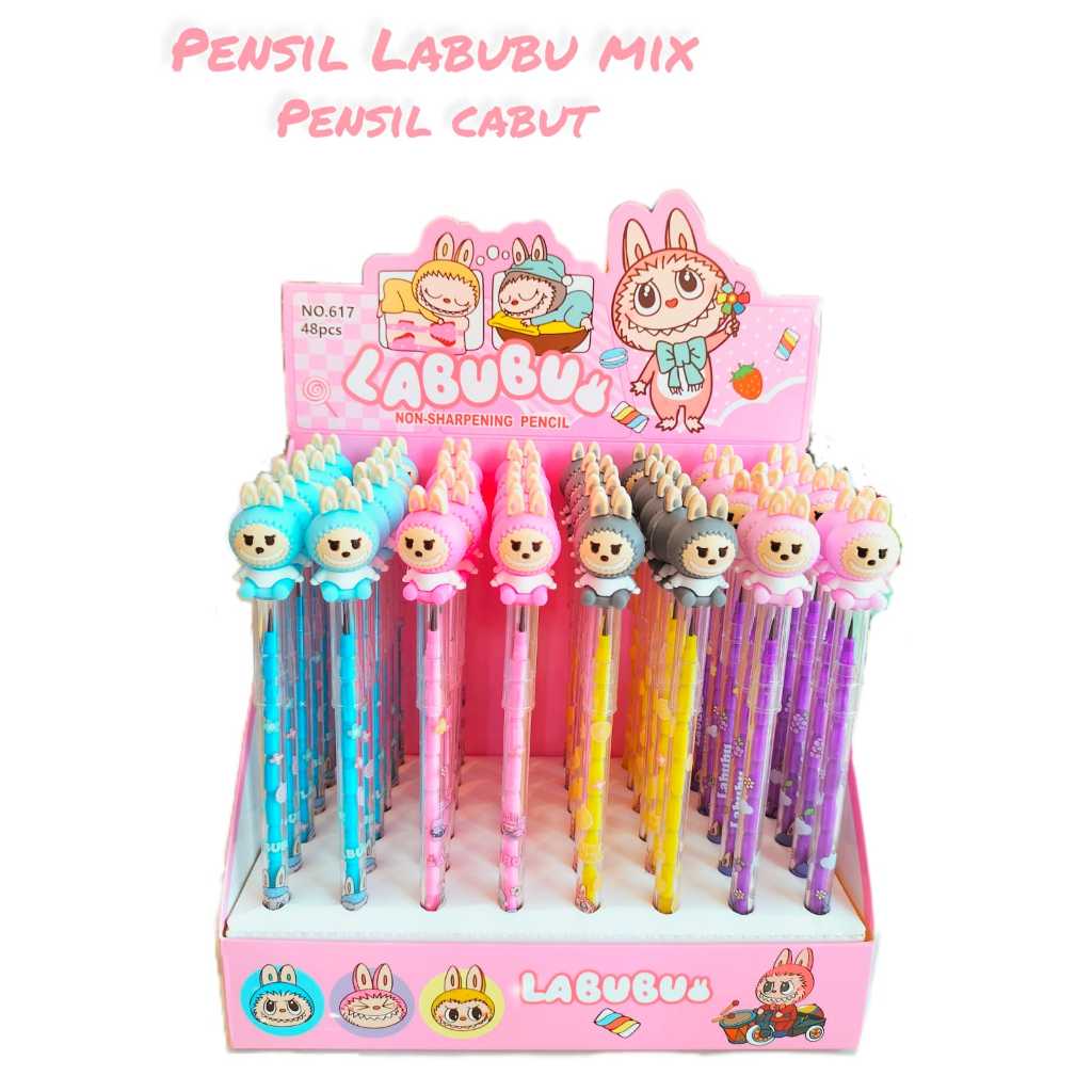 

Veiso_Pensil Bensia Labubu Mix/Pensil / Pensil Bensia / Pensil sambung susun / Pensil Karakter / Pensil Fancy