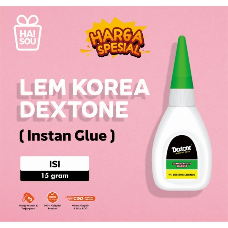 

HAISOU Lem Korea Dextone Instan Glue 15g