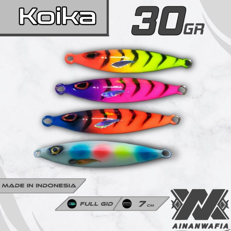 AW Metal Jig Koika 30 Gr Full Gid Kualitas Super Umpan pancing / Fishing lure