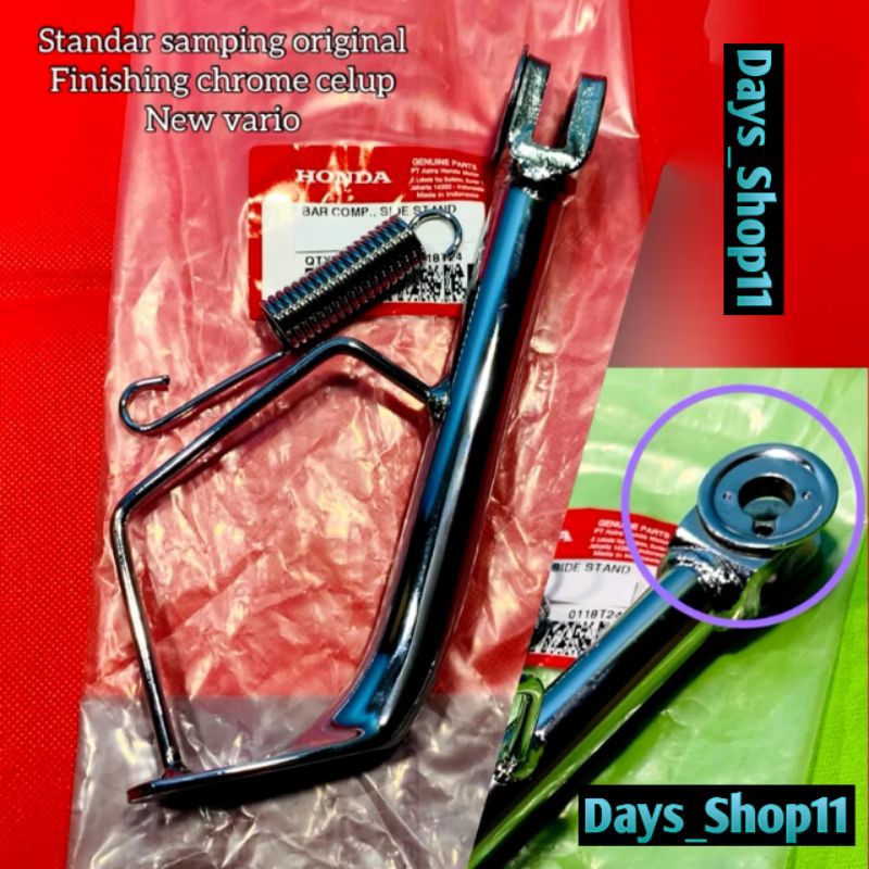 Standar samping Satu CHROME New VARIO 125 150 K2V Ring 14 Dengan Ring Lubang Sensor Chrome