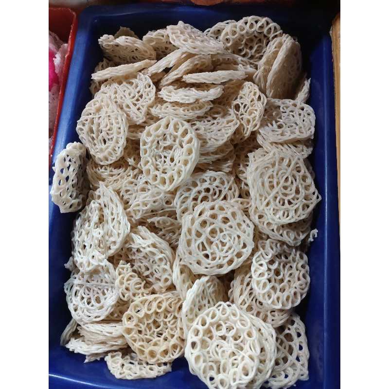 

Kerupuk vegetarian krinting mentah, kerupuk uyel mentah, kerupuk krinting mentah