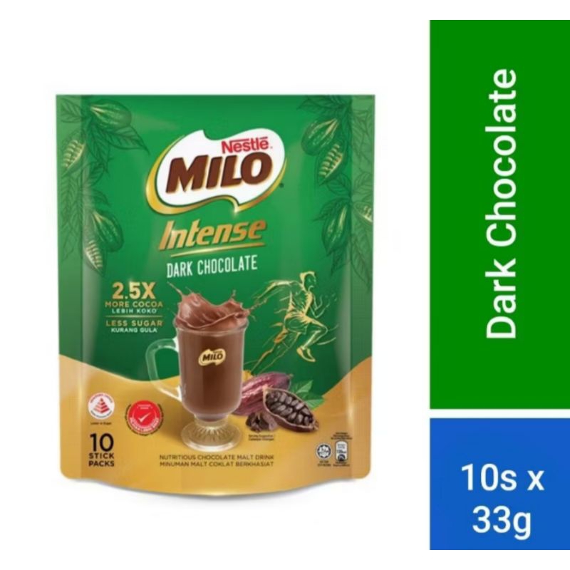 

Milo Intense Dark Chocolate Original Malaysia (10 Sachet).