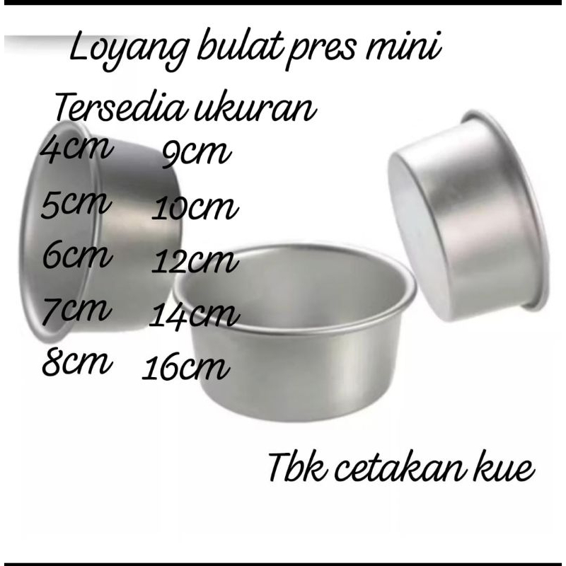 12pcs Loyang bulat kecil cetakan kue bolu bulat cheesecake mini/Loyang