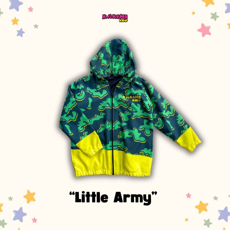 JAKET PARASUT ANAK MOTIF "LITTLE ARMY"