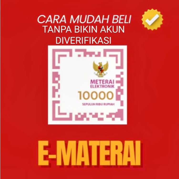 e Meterai Materai elektronik 10000 PERURI asli Pos Indonesia