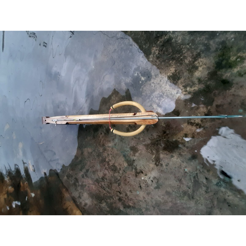 Speargun ORIGINAL Kayu Jati 60cm Siap Pakai Full Laminasi