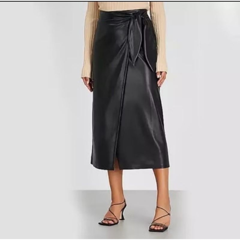 Rok span wanita/rok kulit span model lilit / rok span panjang/skirt leather