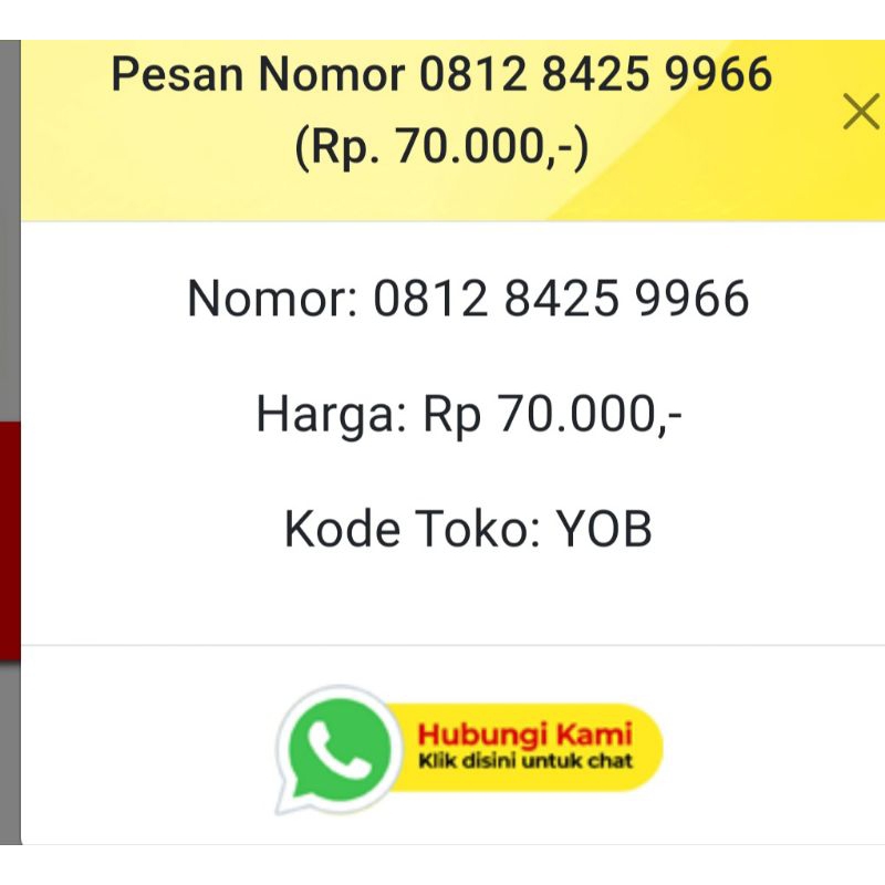 nomor cantik tri tahun h30