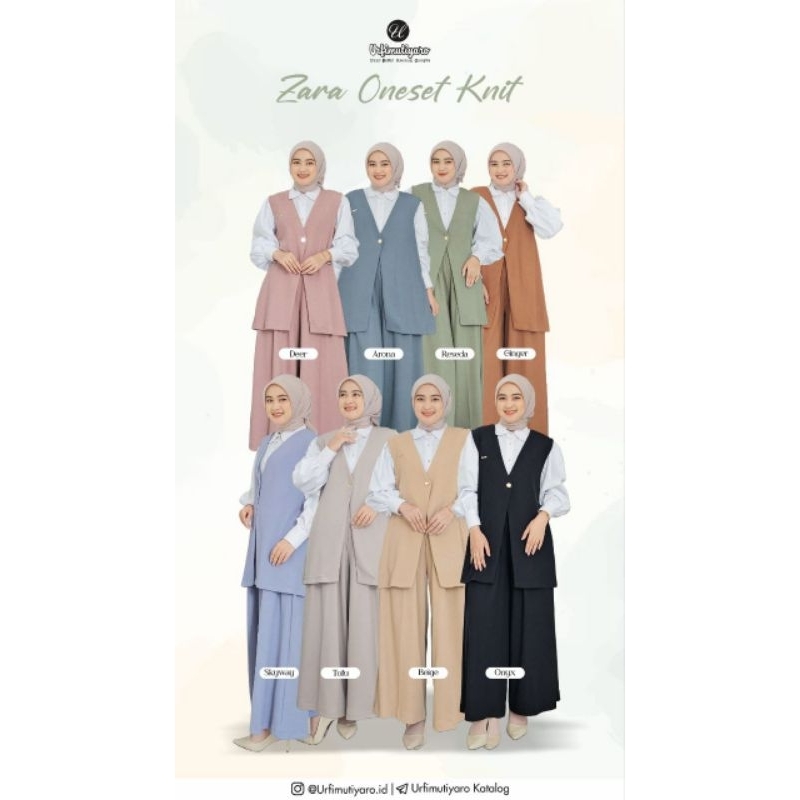 ZARA ONE SET KNIT BY URFIMUTIYARO (OPEN PO 13-24 DESEMBER READY APRIL 2025)