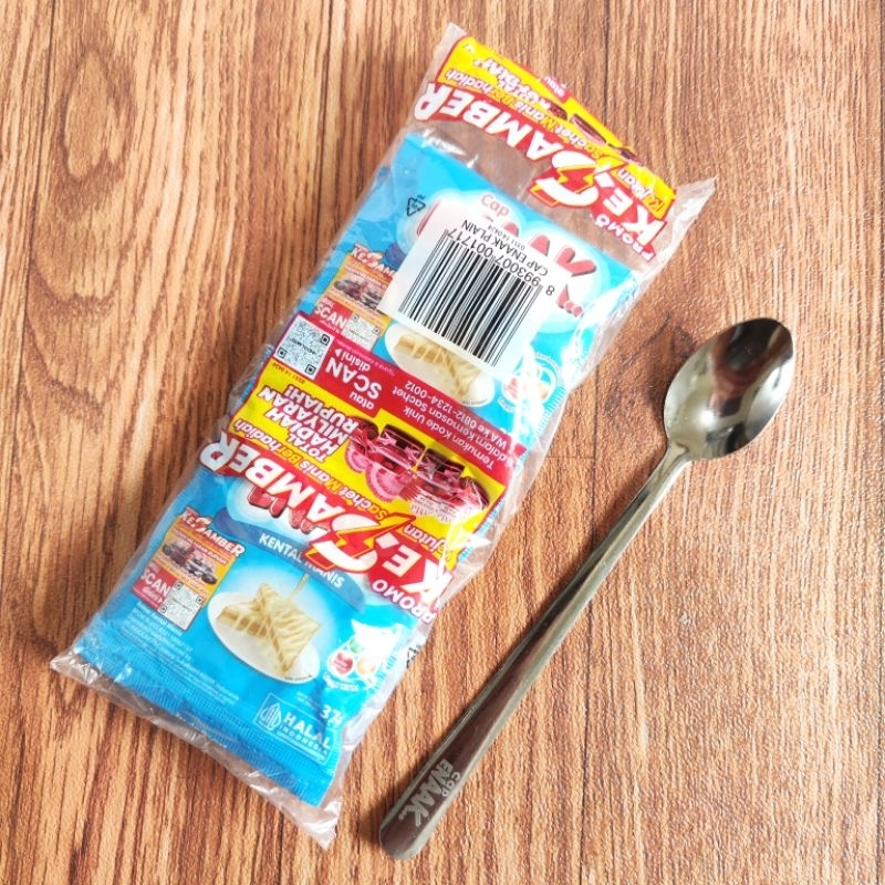 

skm CAP ENAK saset sachet 37g putih bonus SENDOK stainless