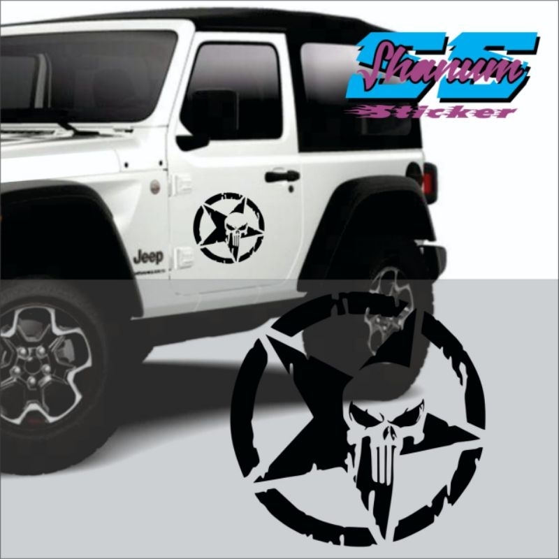 STIKER CUTTING MOBIL SKULL PUNISHER