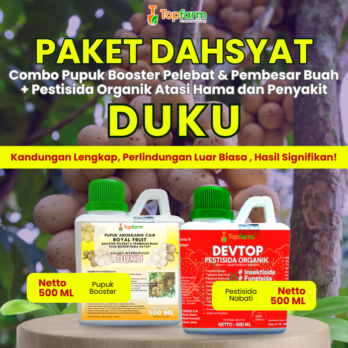 Pupuk Topfarm / Pestisida Topfarm / Pupuk Duku Biar Cepat Berbuah / Pupuk Booster Buah Duku / Pupuk 