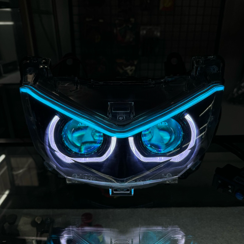 LAMPU DEPAN HEADLAMP DOUBLE BILED PROJECTOR NEW NMAX AES TURBO EXPERIENCE V2 70W NEW NMAX N MAX BILE