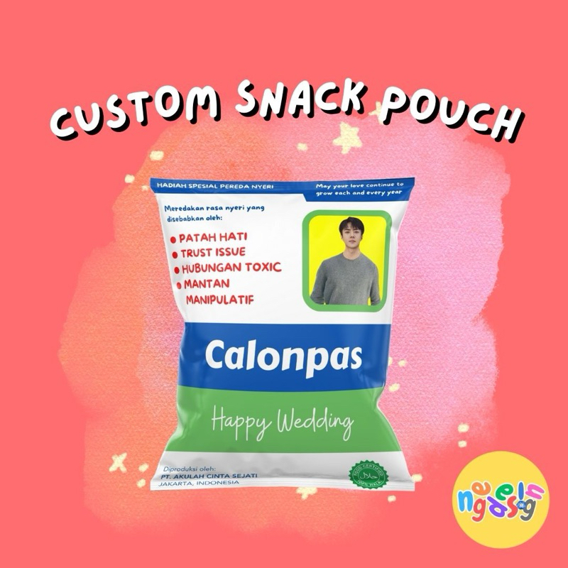 

Custom Snack Pouch - Snack Ulang Tahun Custom - Calonpas